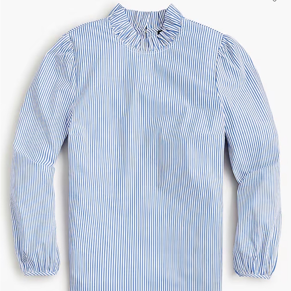 J. Crew ruffle neck top